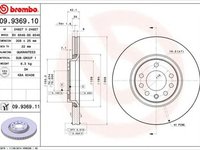 Disc frana OPEL MERIVA B BREMBO 09936910