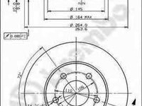 Disc frana OPEL MERIVA BREMBO 08.7627.11