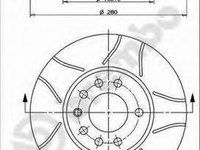 Disc frana OPEL MERIVA BREMBO 09.7629.75