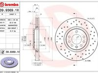 Disc frana OPEL MERIVA BREMBO 0993691X