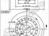 Disc frana OPEL MONZA E (39_, 49_), OPEL KADETT E Cabriolet (43B_), OPEL KADETT E combi (35_, 36_, 45_, 46_) - BREMBO 09.5148.24