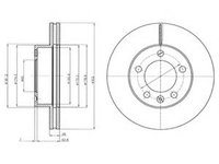 Disc frana OPEL MOVANO B bus (2010 - 2016) DELPHI BG4328 piesa NOUA