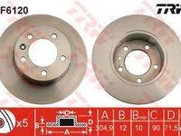 Disc frana OPEL MOVANO B platou sasiu TRW DF6120 PieseDeTop