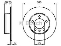 Disc frana OPEL MOVANO Combi (J9) - Cod intern: W20270648 - LIVRARE DIN STOC in 24 ore!!!