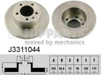 Disc frana OPEL MOVANO platou / sasiu (U9, E9) (1998 - 2016) NIPPARTS J3311044