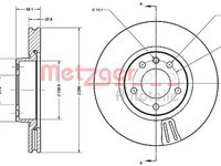 Disc frana OPEL OMEGA B 25 26 27 METZGER 6110240