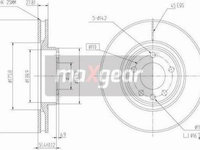 Disc frana OPEL OMEGA B (V94) Sedan, 03.1994 - 12.2005 Maxgear 19-0736