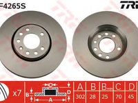 Disc frana OPEL SIGNUM (2003 - 2016) TRW DF4265S