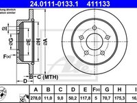 Disc frana OPEL SINTRA ATE 24011101331