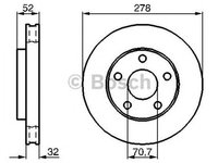 Disc frana OPEL SINTRA BOSCH 0986478486