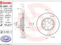 Disc frana OPEL TIGRA TwinTop (2004 - 2020) BREMBO 09.8601.11