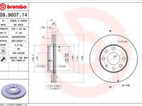 Disc frana OPEL VECTRA A hatchback (88_, 89_) (1988 - 1995) BREMBO 09.9607.14