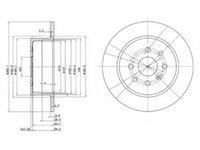 Disc frana OPEL VECTRA B Combi (31) (1996 - 2003) DELPHI BG3141 piesa NOUA