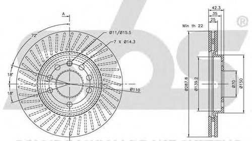 Disc frana OPEL VECTRA B combi 31 SBS 1815203