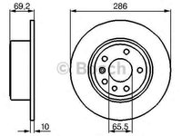 Disc frana OPEL VECTRA B hatchback 38 BOSCH 0 986 478 436