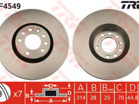 Disc frana OPEL VECTRA C (2002 - 2020) TRW DF4549