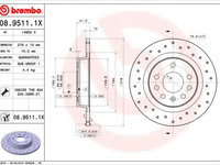 Disc frana OPEL VECTRA C combi (2003 - 2016) BREMBO 08.9511.1X