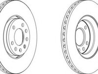 Disc frana OPEL VECTRA C, OPEL VECTRA C GTS, VAUXHALL VECTRA Mk II (C) - FERODO DDF1215