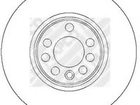 Disc frana OPEL VECTRA C, OPEL VECTRA C GTS, VAUXHALL VECTRA Mk II (C) - MAPCO 25703