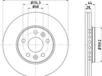 Disc frana OPEL VIVARO caroserie (2014 - 2016) HELLA PAGID 8DD 355 122-601 piesa NOUA