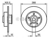 Disc frana OPEL VIVARO caroserie - OEM - BOSCH: 0986479271|0 986 479 271 - Cod intern: W02653153 - LIVRARE DIN STOC in 24 ore!!!