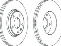 Disc frana OPEL VIVARO Combi (J7) (2001 - 2016) FERODO DDF1204C-1