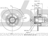 Disc frana OPEL VIVARO platou sasiu E7 sbs 1815313658