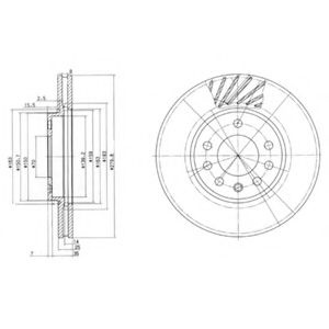 Disc frana OPEL ZAFIRA A (F75) (1999 - 2005) DELPHI BG3405 piesa NOUA