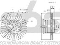 Disc frana OPEL ZAFIRA A F75 SBS 1815203629