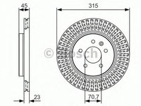 Disc frana OPEL ZAFIRA C 11- 315 X 23 - OEM - BOSCH: 0 986 479 C46 - W02373518 - LIVRARE DIN STOC in 24 ore!!!