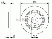 Disc frana OPEL ZAFIRA TOURER C P12 BOSCH 0986479646