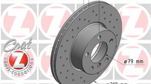 Disc Frana Perforat Fata Zimmermann Sport Bmw Seria 3 E90 2004-2012 150.2900.52