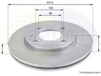 Disc frana PEUGEOT 106   (1A, 1C) (1991 - 1996) COMLINE ADC1506V