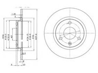 Disc frana PEUGEOT 106   (1A, 1C) (1991 - 1996) DELPHI BG2355