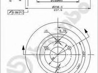 Disc frana PEUGEOT 106 (1A, 1C), Citroen AX (ZA-_), Citroen CHANSON (S0, S1) - BREMBO 08.4929.14