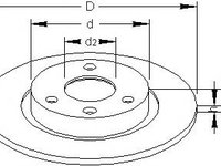 Disc frana PEUGEOT 106 (1A, 1C), Citroen AX (ZA-_), Citroen CHANSON (S0, S1) - TOPRAN 720 242