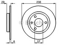 Disc frana PEUGEOT 106 (1A, 1C), Citroen AX (ZA-_), Citroen CHANSON (S0, S1) - BOSCH 0 986 478 246