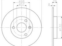 Disc frana PEUGEOT 106 II 1 HELLA 8DD355101451