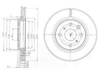 Disc frana PEUGEOT 107 (2005 - 2016) DELPHI BG3976