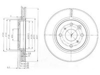 Disc frana PEUGEOT 107 DELPHI BG3976