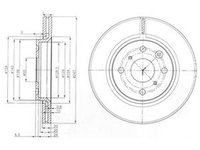 Disc frana PEUGEOT 107 DELPHI BG3976C