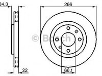 Disc frana PEUGEOT 206 CC (2D) (2000 - 2016) BOSCH 0 986 478 618 piesa NOUA