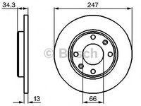 Disc frana PEUGEOT 206 hatchback (2A/C) - Cod intern: W20270122 - LIVRARE DIN STOC in 24 ore!!!