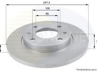 Disc frana PEUGEOT 206 Van (1999 - 2016) COMLINE ADC1508