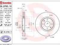 Disc frana PEUGEOT 207 CC (WD_) (2007 - 2020) BREMBO 09.8760.11