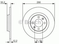 Disc frana PEUGEOT 3008 BOSCH 0986479118