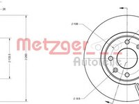 Disc frana PEUGEOT 3008 METZGER 6110050