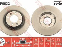 Disc frana PEUGEOT 3008 TRW DF6632