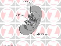 Disc frana PEUGEOT 307 (3A/C) (2000 - 2016) ZIMMERMANN 440.3115.00 piesa NOUA