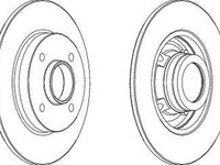 Disc frana PEUGEOT 307 3A C FERODO DDF1523